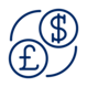 Účty v pěti hlavních měnách (CHF, EUR, GBP, JPY, USD, CZK)